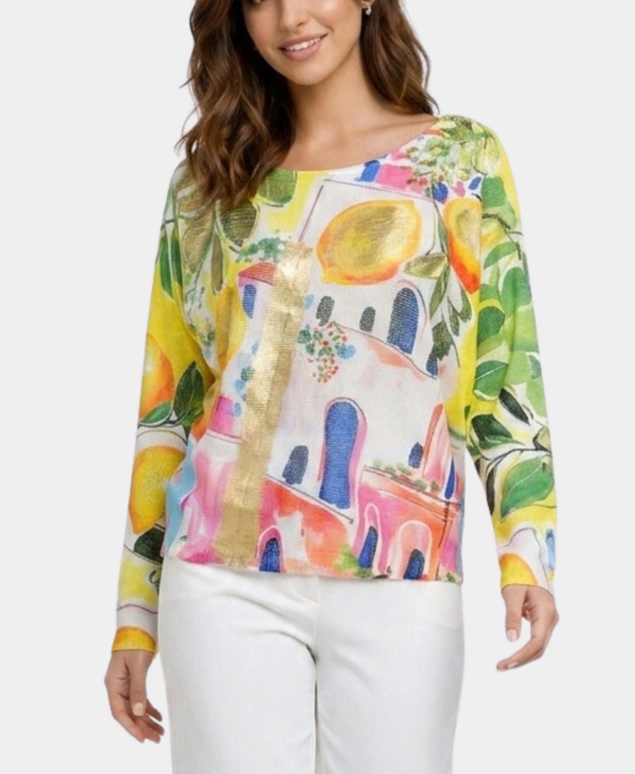 Lemon Print Knit Top – FOX'S - Online