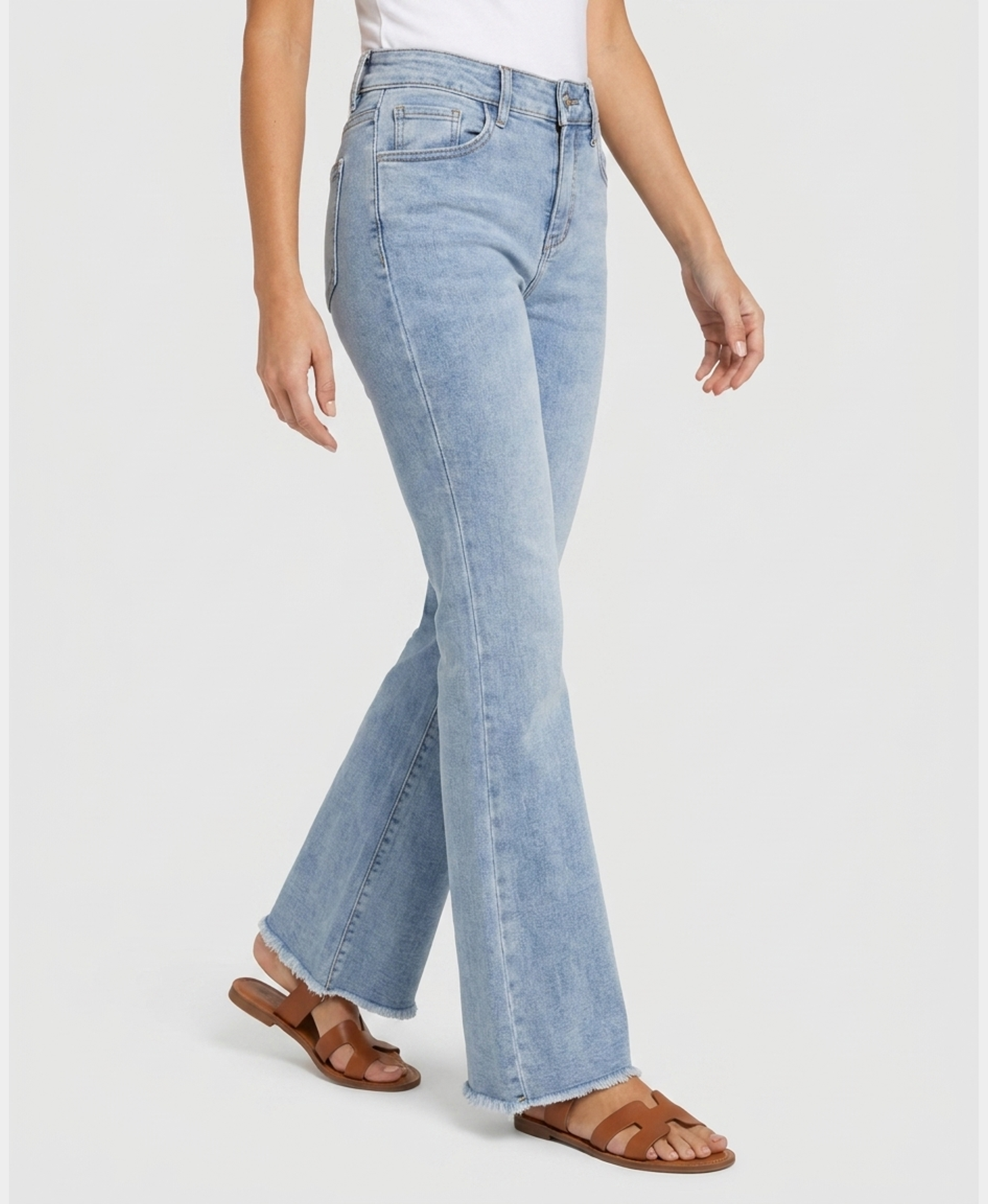 Flare Jeans w/ Raw Edge – FOX'S - Online