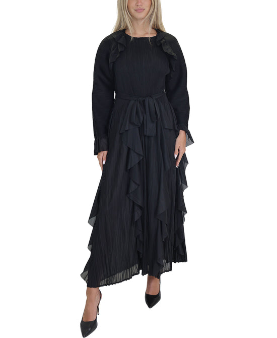 Plisse Maxi Dress w/ Ruffles view
