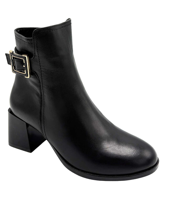 Leather Bootie w/ Buckle Detail view