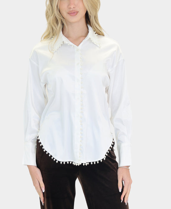 Pearl Trim Blouse view