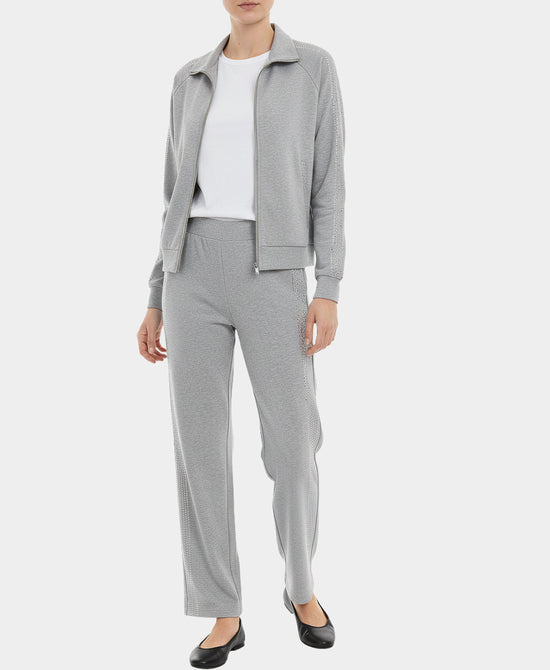 Crystal Fleece Track Jacket & Jogger Pants Set- 2 Pc Set view