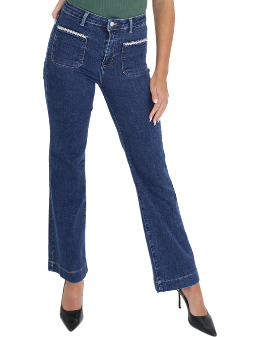 Jeans w/ Crystal Pocket Detail view