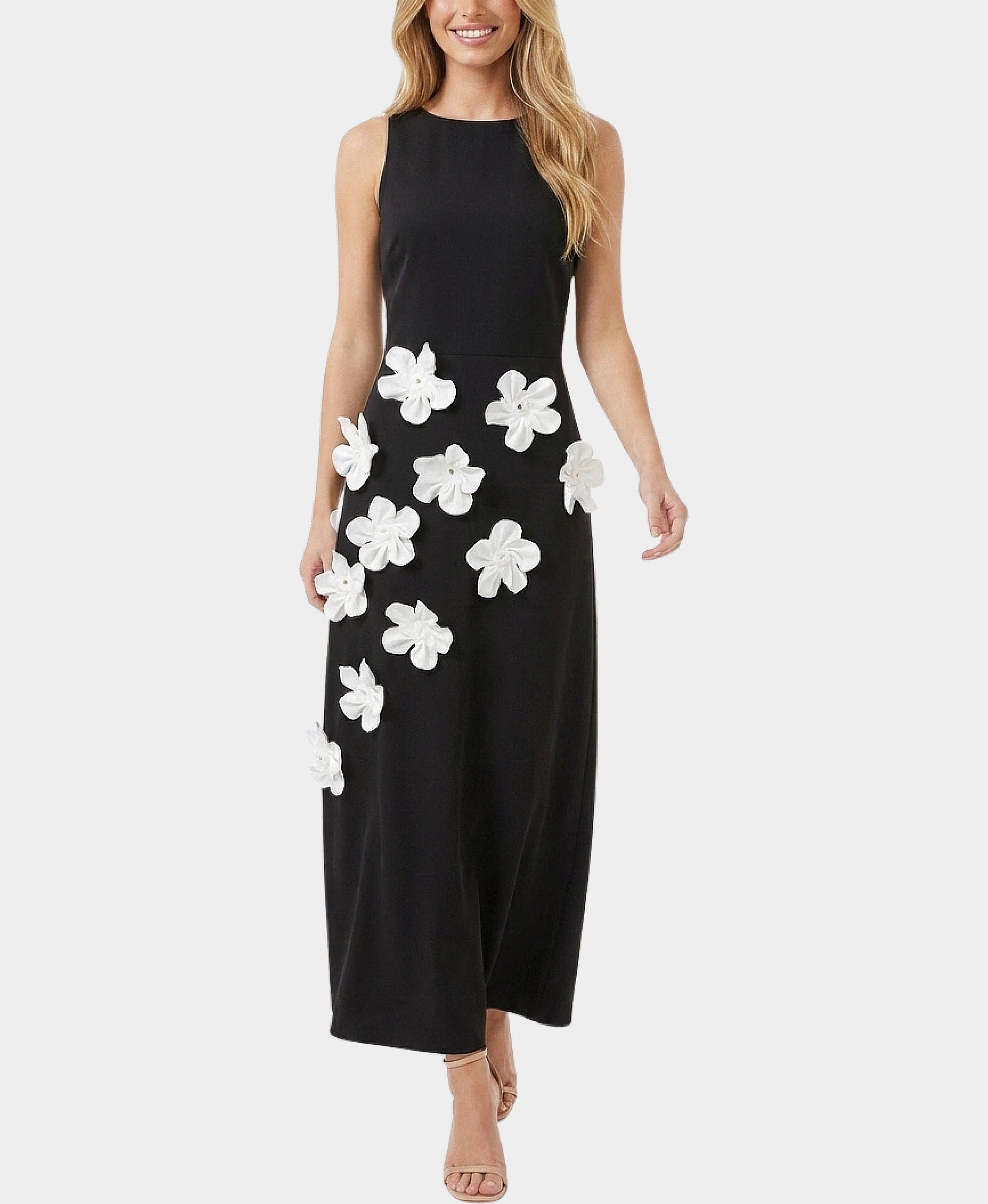 3d floral maxi dress 3D Flower Maxi Dress – FOX'S