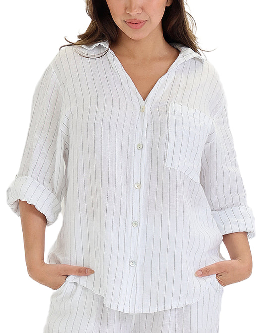 Linen Stripe Shirt view 1