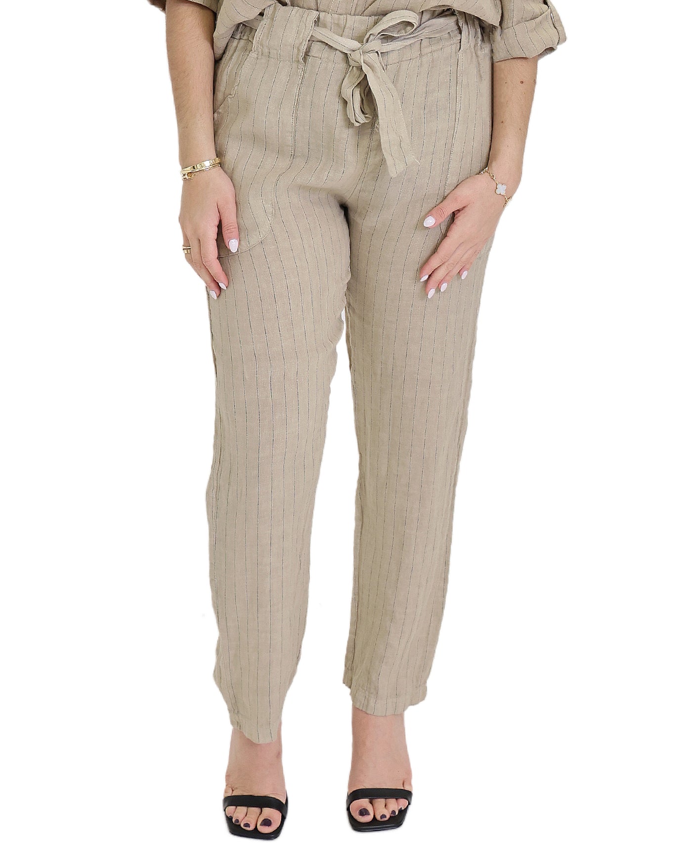 Linen Stripe Pants view 1