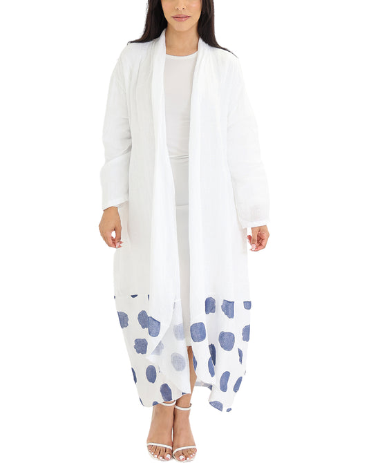 Linen Duster w/ Polka Dots view 1