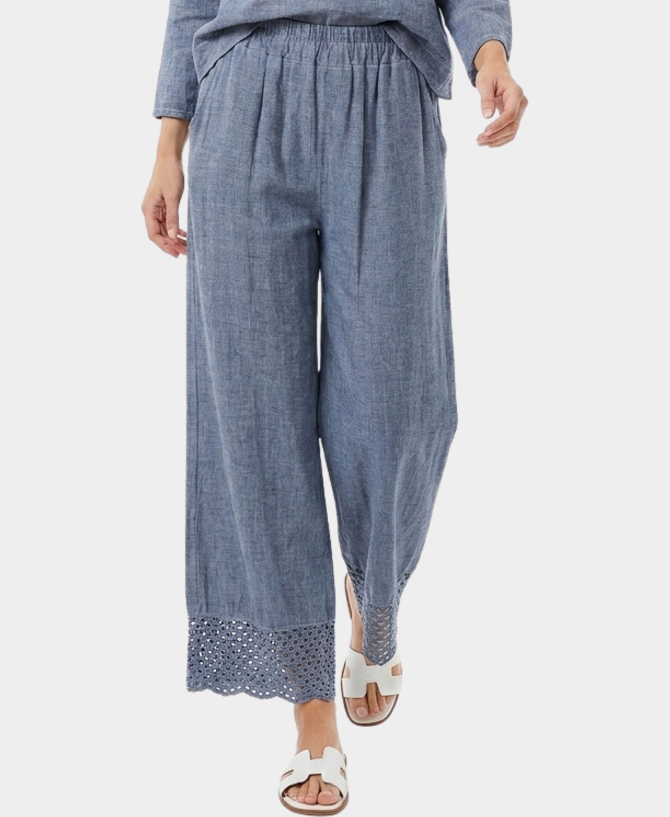 Linen & Cotton Pants w/ Crochet Hem – FOX'S - Online