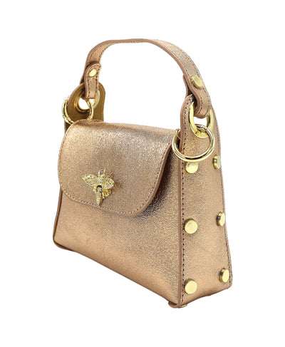 Leather Metallic Bee Handbag image 2
