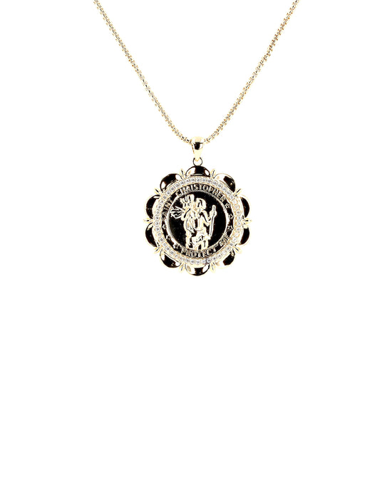 Men's Necklace w/ Saint Christopher Pendant view