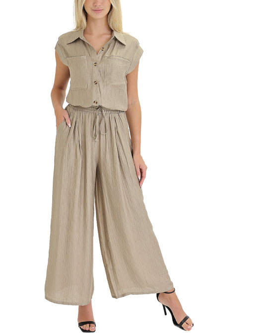 Top & Wide Leg Pants Set- 2 Pc Set view 