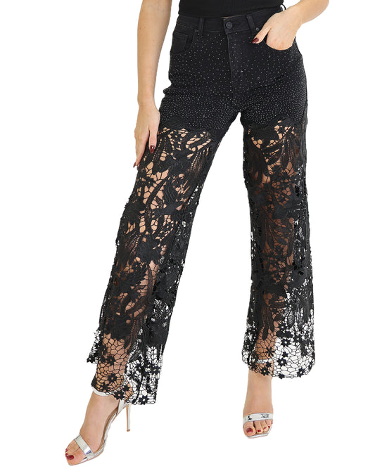 Jeans w/ Crochet Lace view 