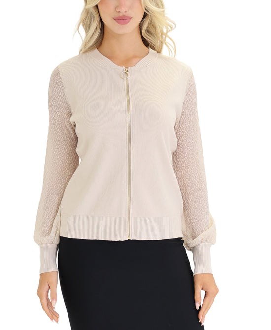 Cardigan w/ Sheer Sleeves view 