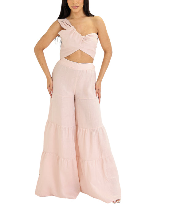 Wide Leg Tiered Pants view 2