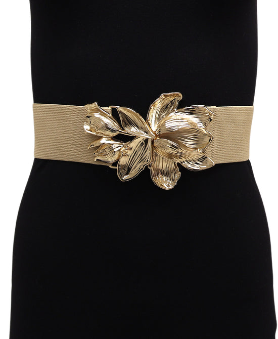 Elastic Flower Buckle Belt view 