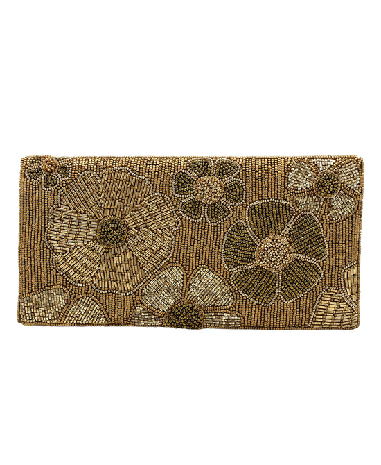 Beaded Patchwork Clutch Bag view 