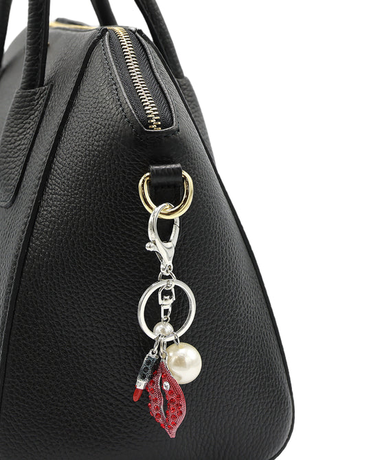 Lips & Lipstick Bag Charm/Key Chain view 