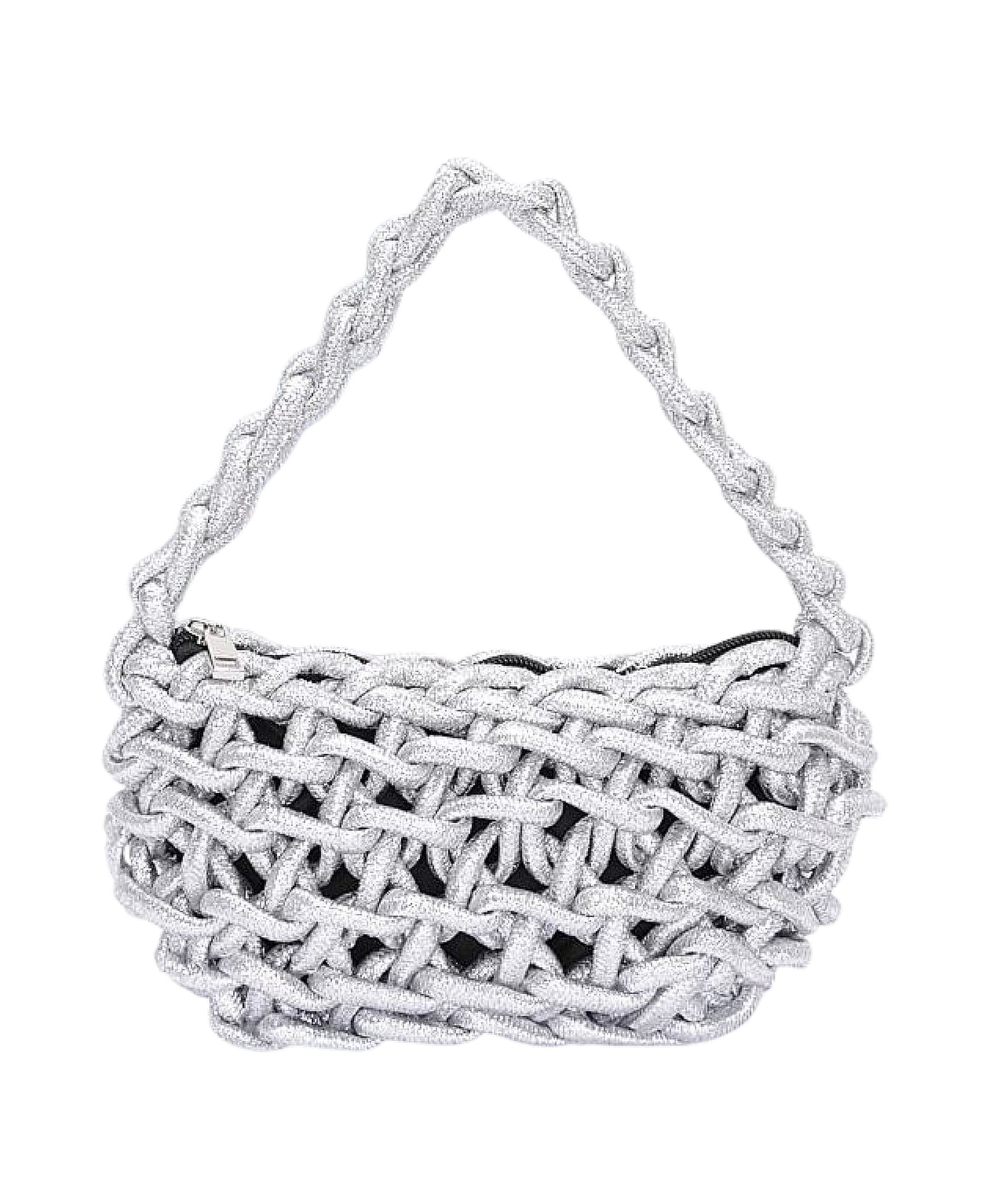 Metallic Braided Handbag view 1