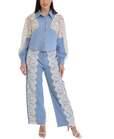 Denim & Lace Shirt image 2