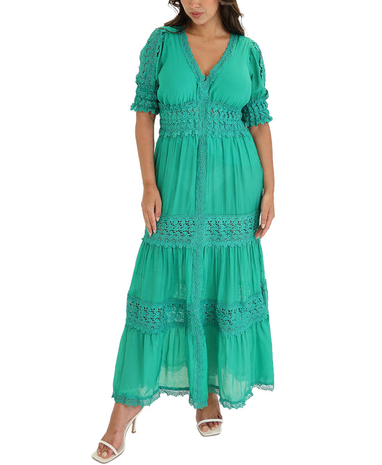 Maxi Dress w/ Crochet Lace view 1