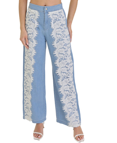 Denim & Lace Jeans image 1