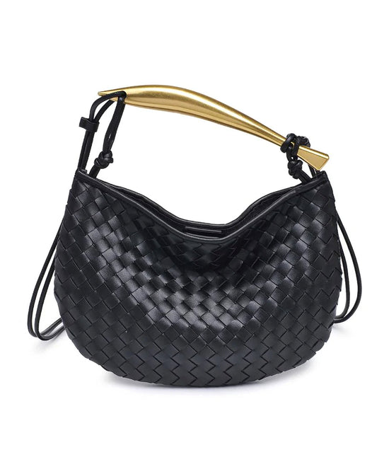 Woven Vegan Leather Crossbody Bag view 