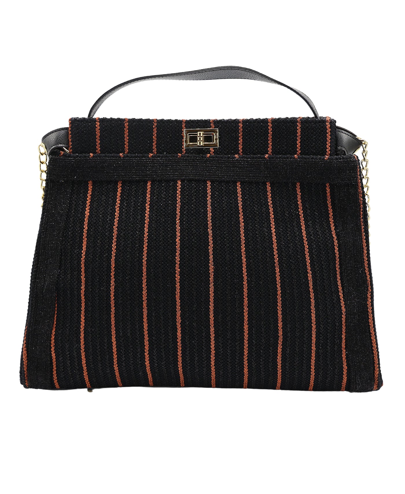 Large Metallic Stripe Handbag view 1