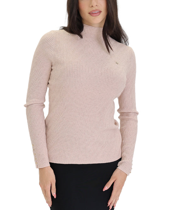 Shimmer Knit Ribbed Top view 