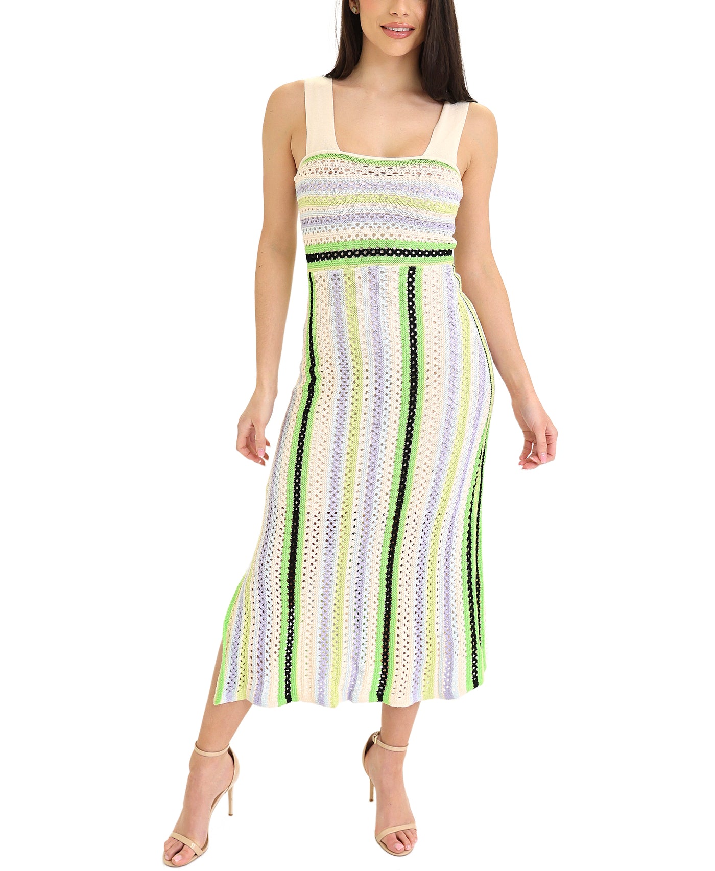 Multicolor Crochet Maxi Dress view 1