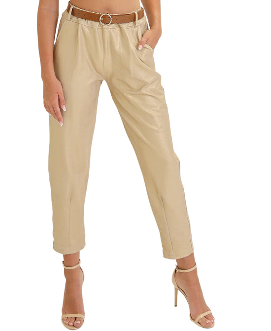 Shimmer Pants w/ Belt view 1