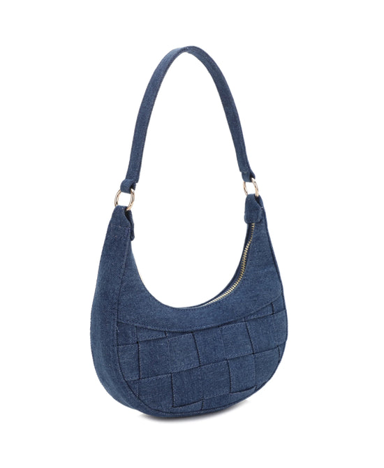 Woven Denim Shoulder Bag view 