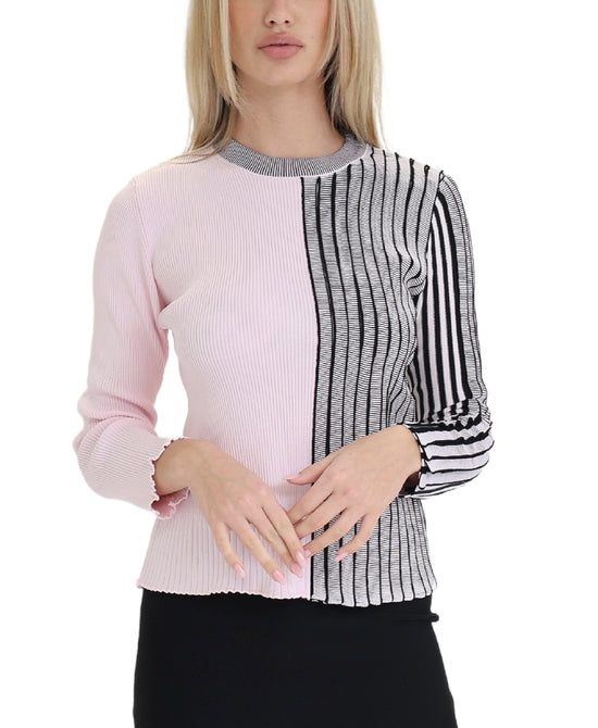 Sweater w/ Colorblock Detail view 1