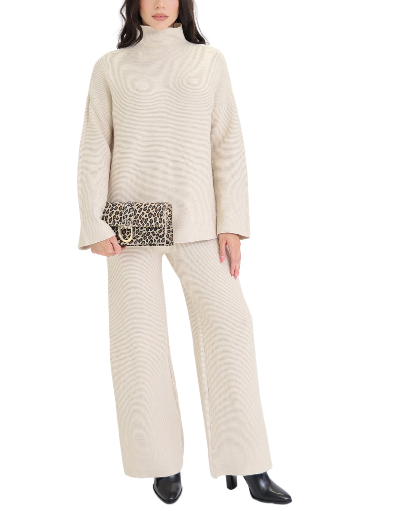 Ribbed Sweater & Pants Set - 2 Pc Set view 1