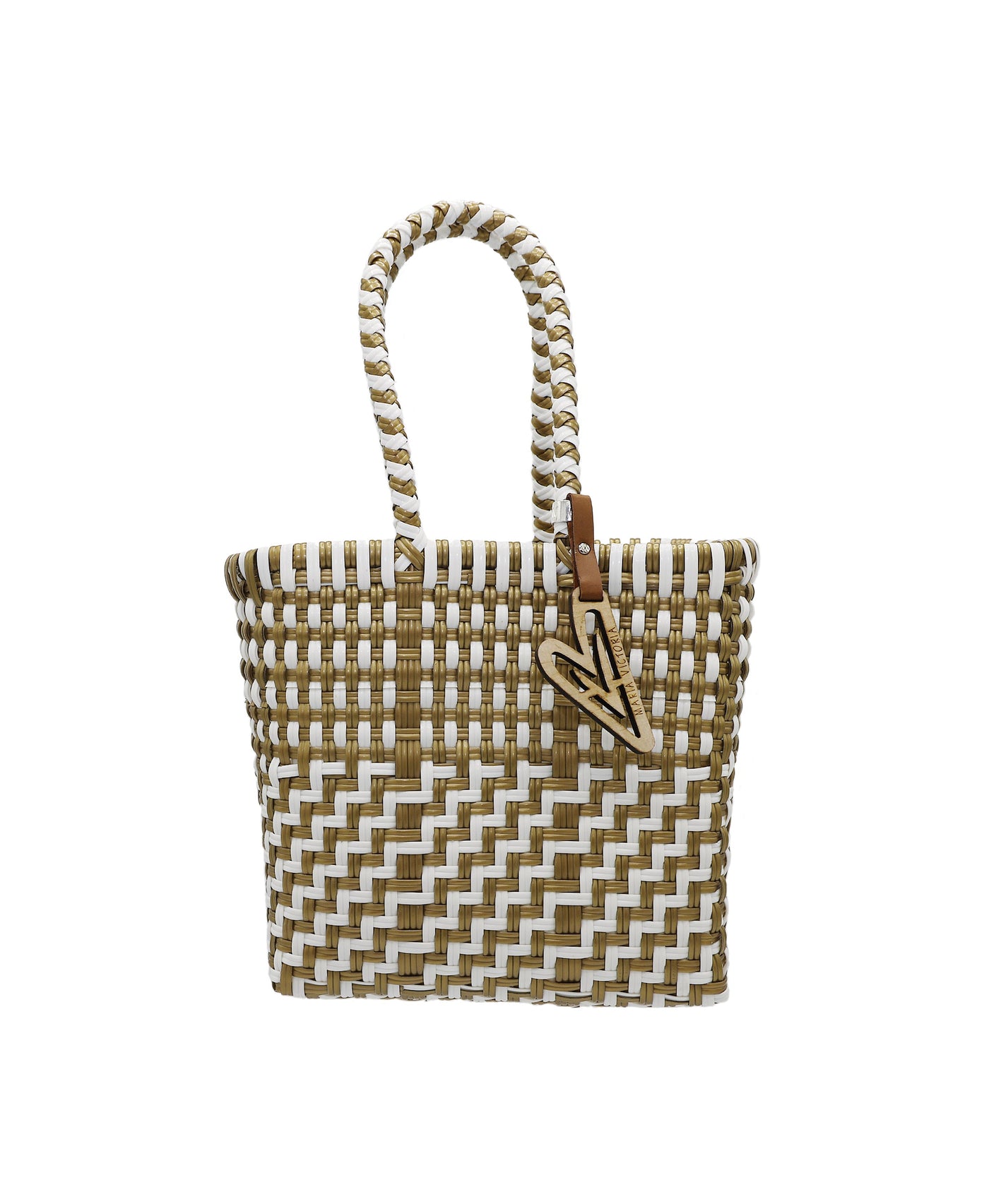 Small Hand-Woven Open Tote image 1