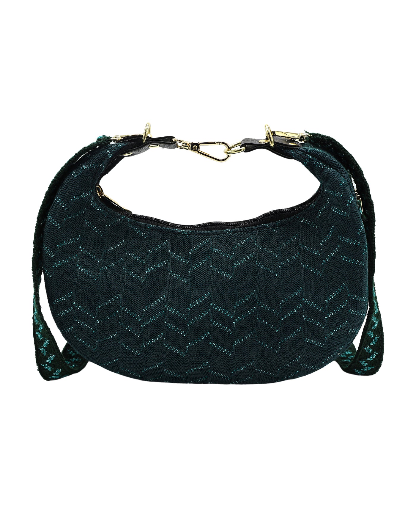 Metallic Zig-Zag Crossbody Bag view 1