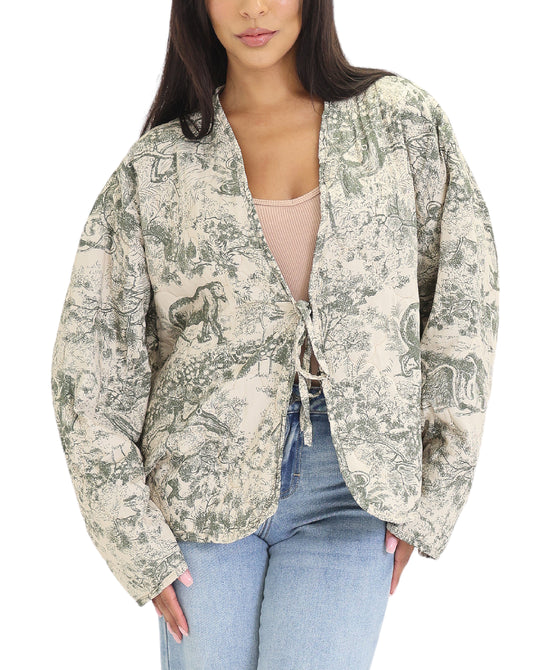 Safari Print Quilted Jacket view 