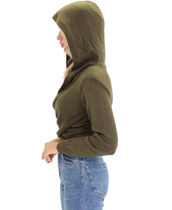 Ruched Sweater w/ Hood view 2