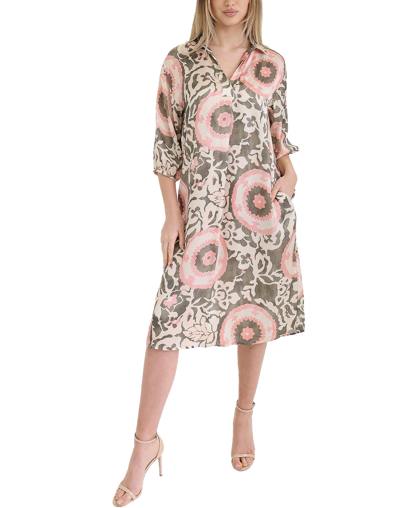 Printed Midi Dress view 1