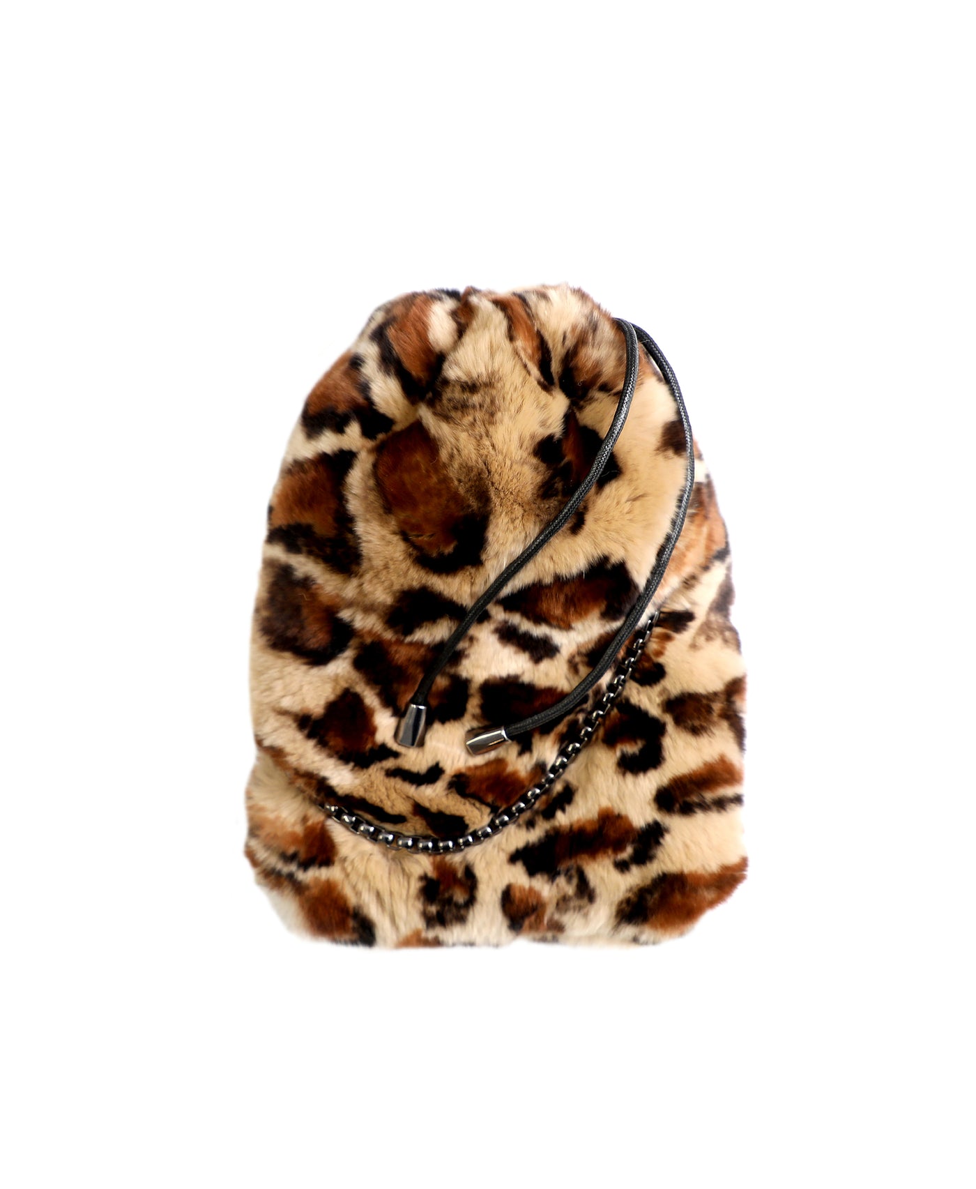 Fur Leopard Print Crossbody Bag view 1