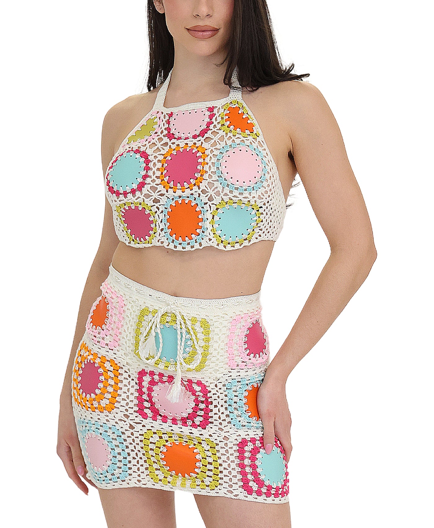 Granny Square Crochet Crop Top