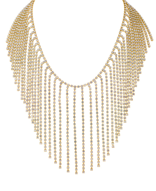 Fringe Crystal Necklace view 