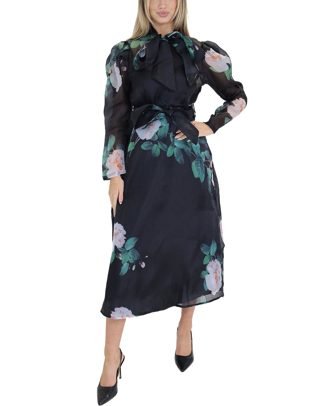 Floral Print Midi Dress view 1