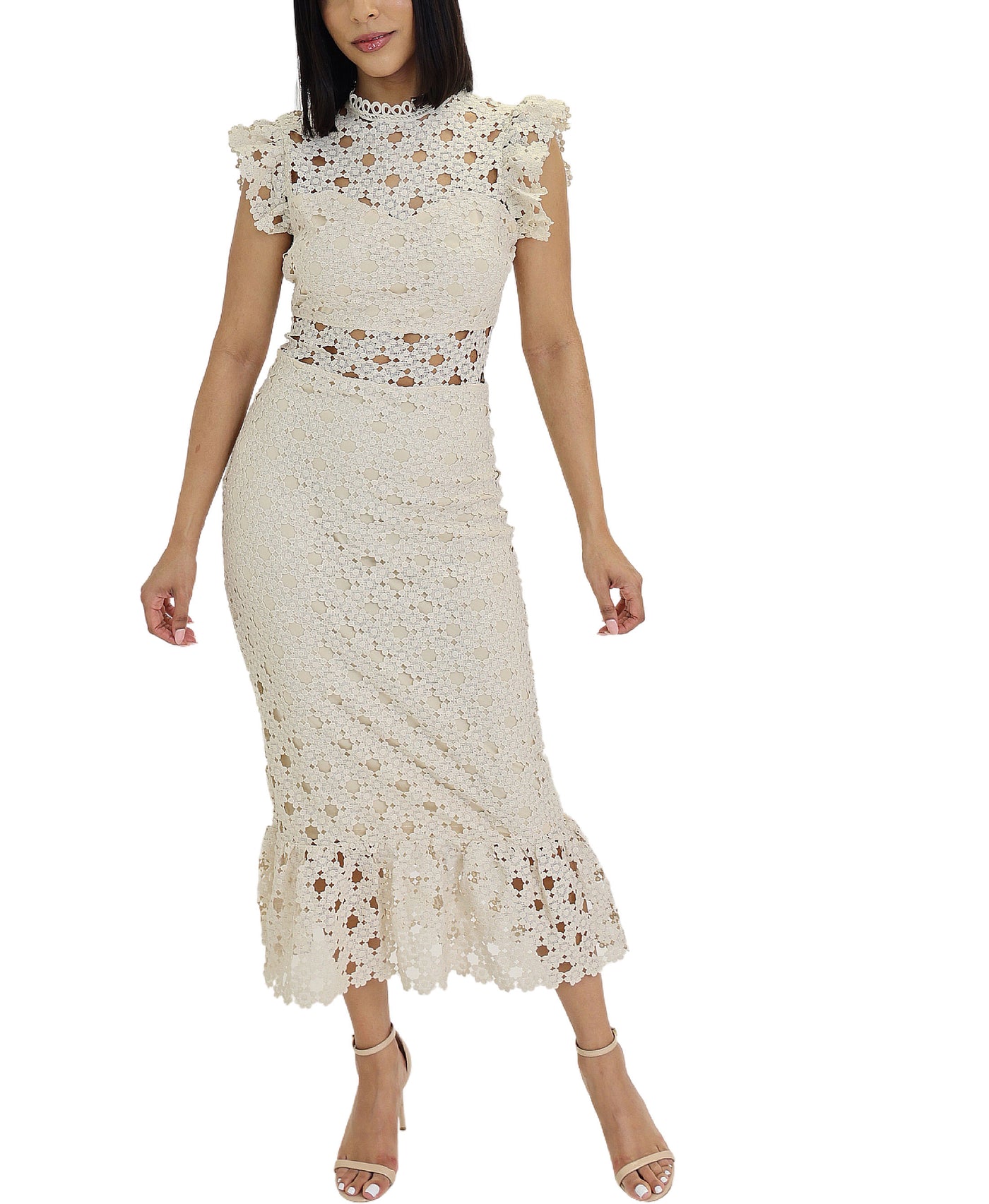 Crochet Lace Maxi Dress view 1