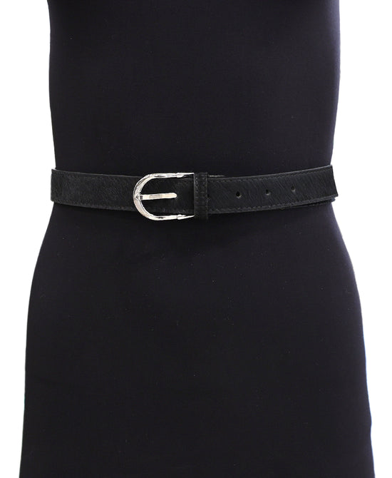 Faux Calf Hair Buckle Belt view 1