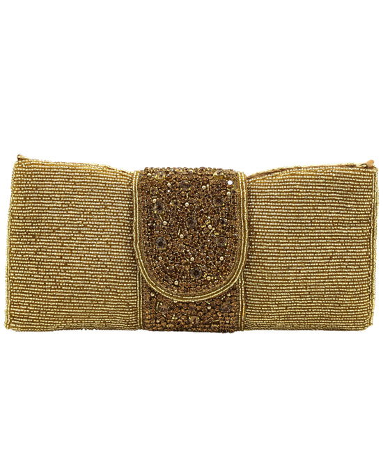 Beaded Clutch Bag w/ Crystals view 