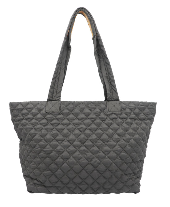 Nylon Quilted Tote Bag view 1