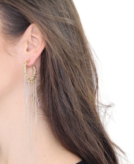 Statement Chain Hoop Earrings view 