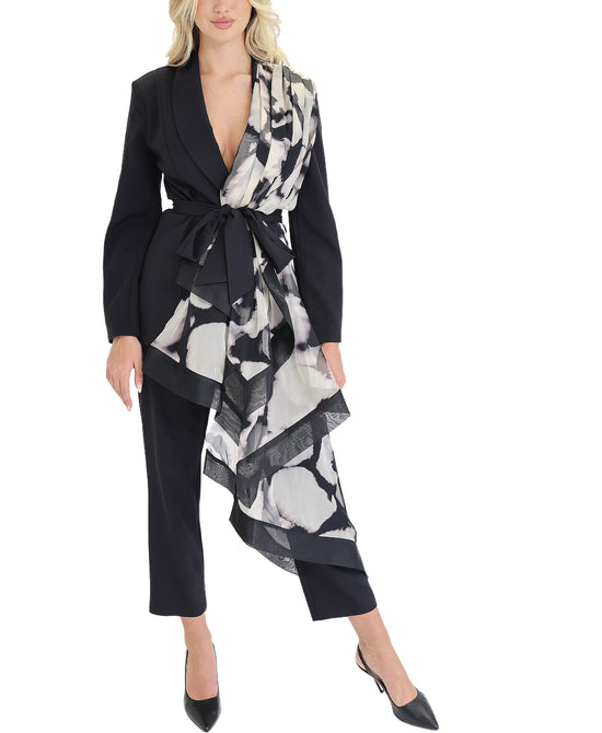 Asymmetrical Printed Blazer view 1