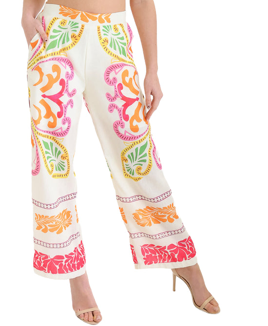 Printed Wide Leg Pants view 