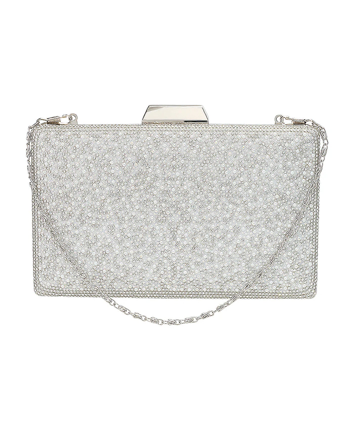 Rhinestone & Faux Pearl Clutch view 1